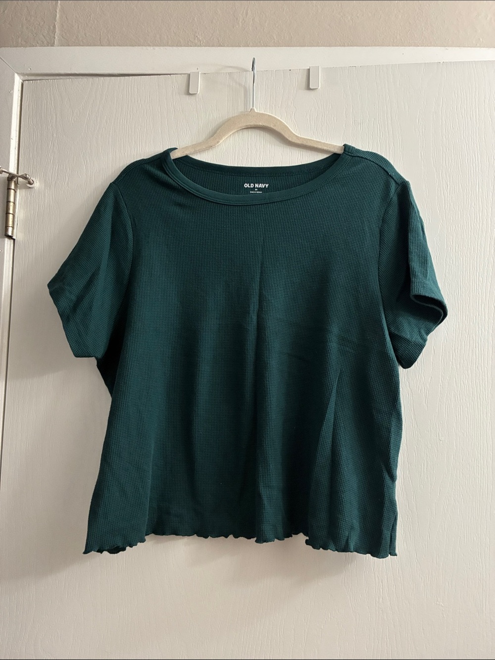 Old Navy Short Sleeve Crew Neck Top in Deep Teal